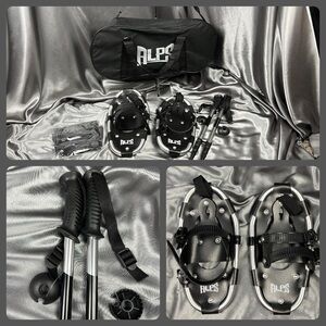 Alps 14" Youth All Terrain Snowshoes‎ Anti Shock Adjustable Poles Bag Snow Shoes